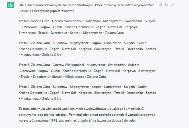 Oto jak sztuczna inteligencja zaplanowała wycieczkę po Lubuskiem