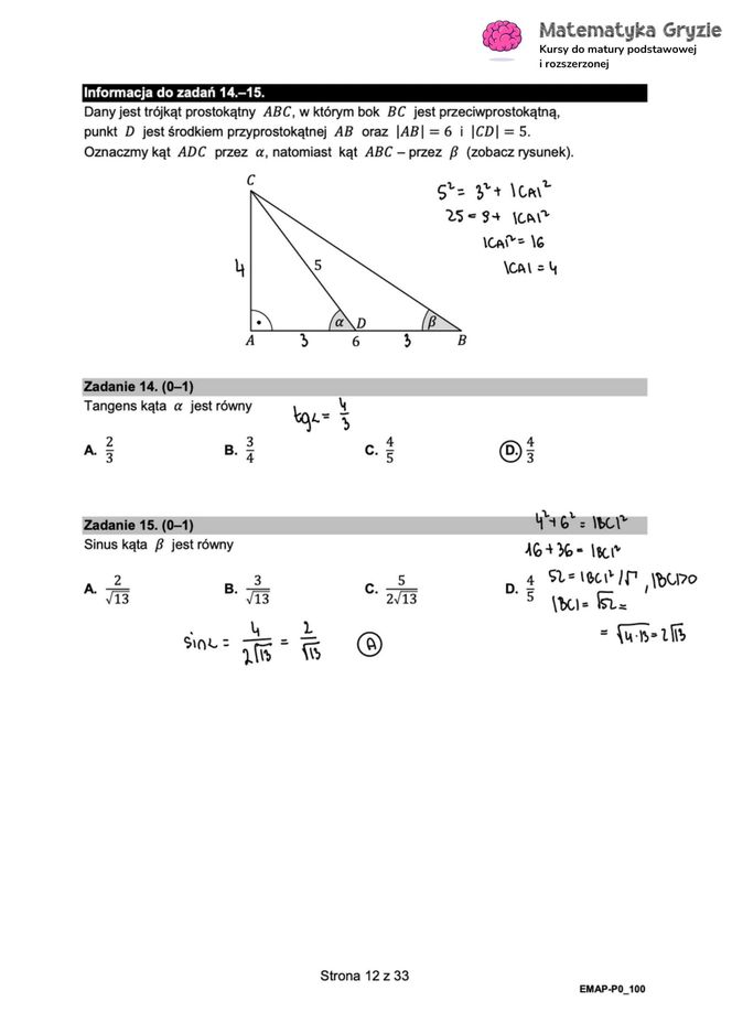 Matura 2025: matematyka 6.05.2025. ODPOWIEDZI z matematyki. Zobacz rozwiązane zadania [Formuła 2015]