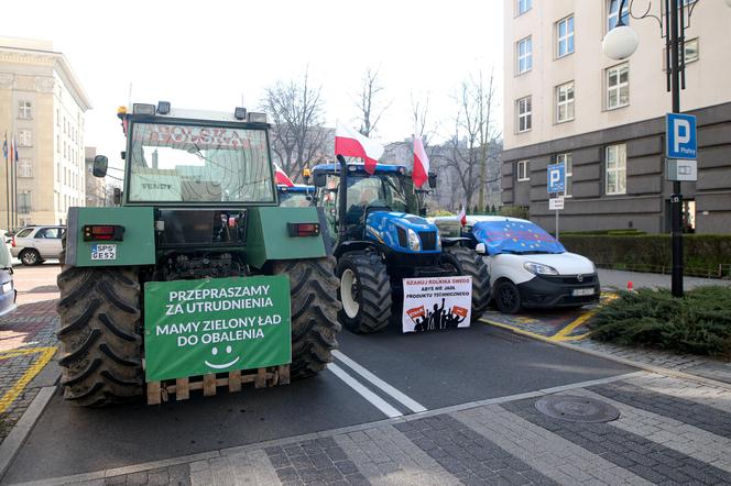 Strajk rolników w centrum Katowic ZDJĘCIA