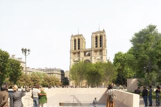 Projekt zagospodarowania przestrzeni Notre Dame po odbudowie