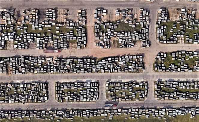 Szczecin w szczególe według Google Earth