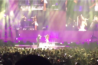 Ariana Grande i Justin Bieber na koncercie w Los Angeles