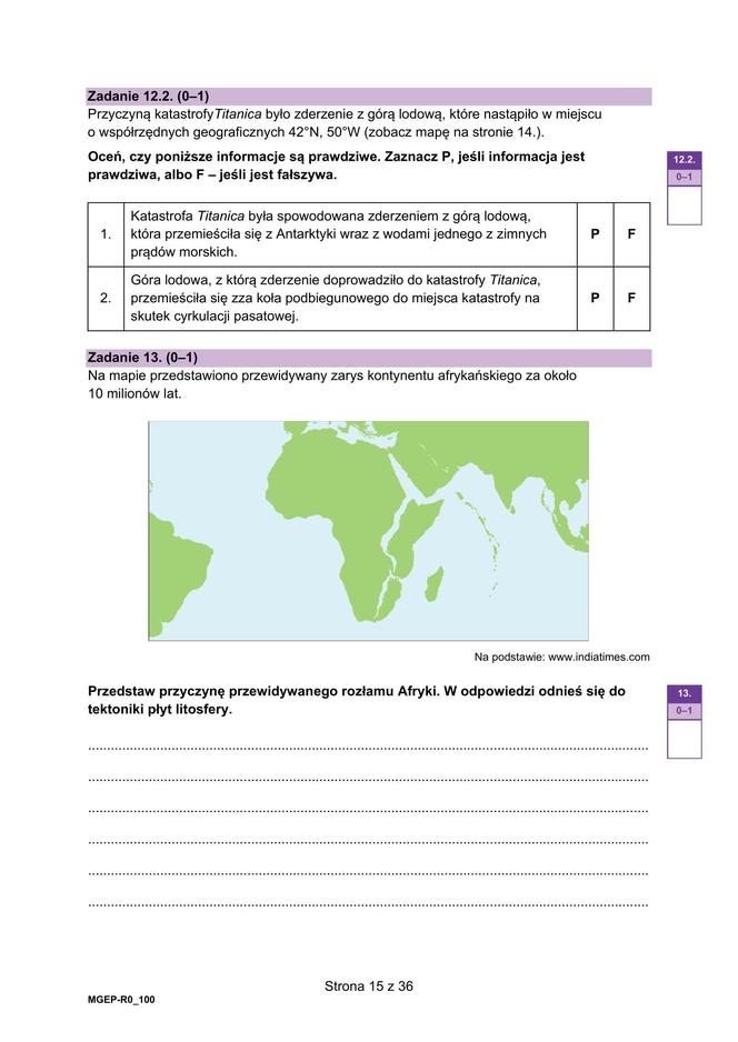 Matura rozszerzona geografia 2024 - ARKUSZE CKE