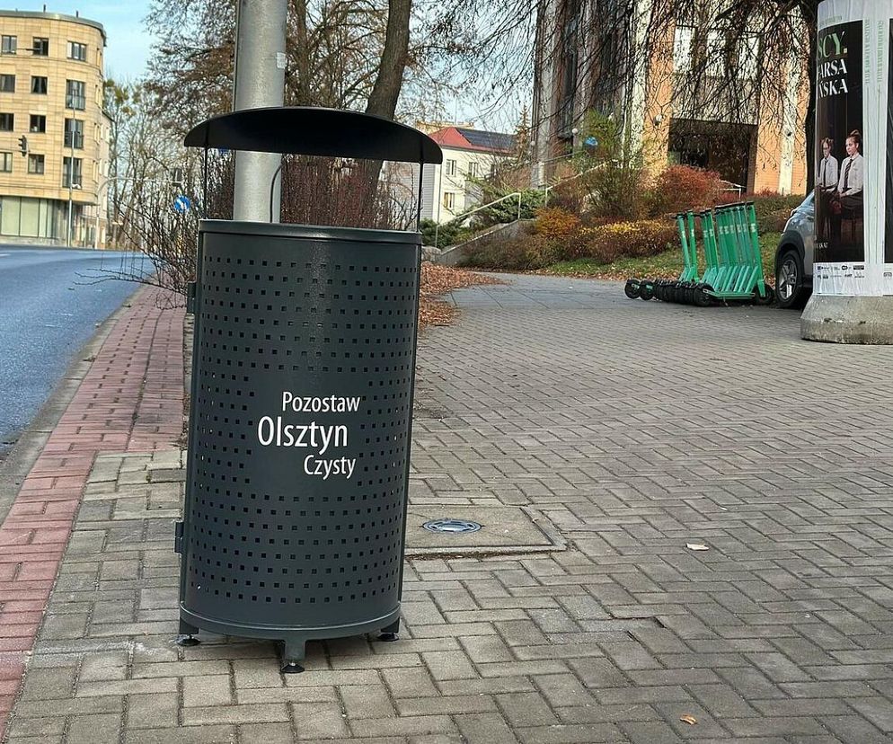 Nowe kosze na śmieci w Olsztynie