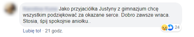 Wzruszające komentarze po śmierci 20-latki