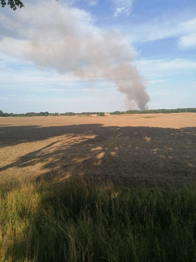 Dwa pożary zboża oraz rżyska w powiecie braniewskim