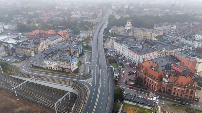 Estakada i tory kolejowe w Chorzowie
