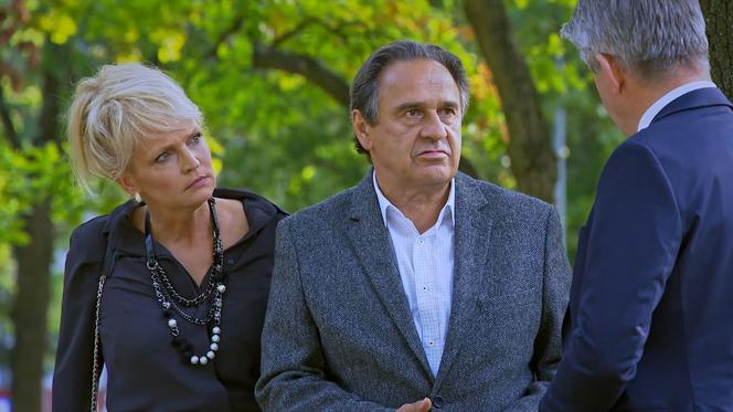 Barwy szczęścia odc. 2005. Jerzy (Bronisław Wrocławski), Małgorzata (Adrianna Biedrzyńska)