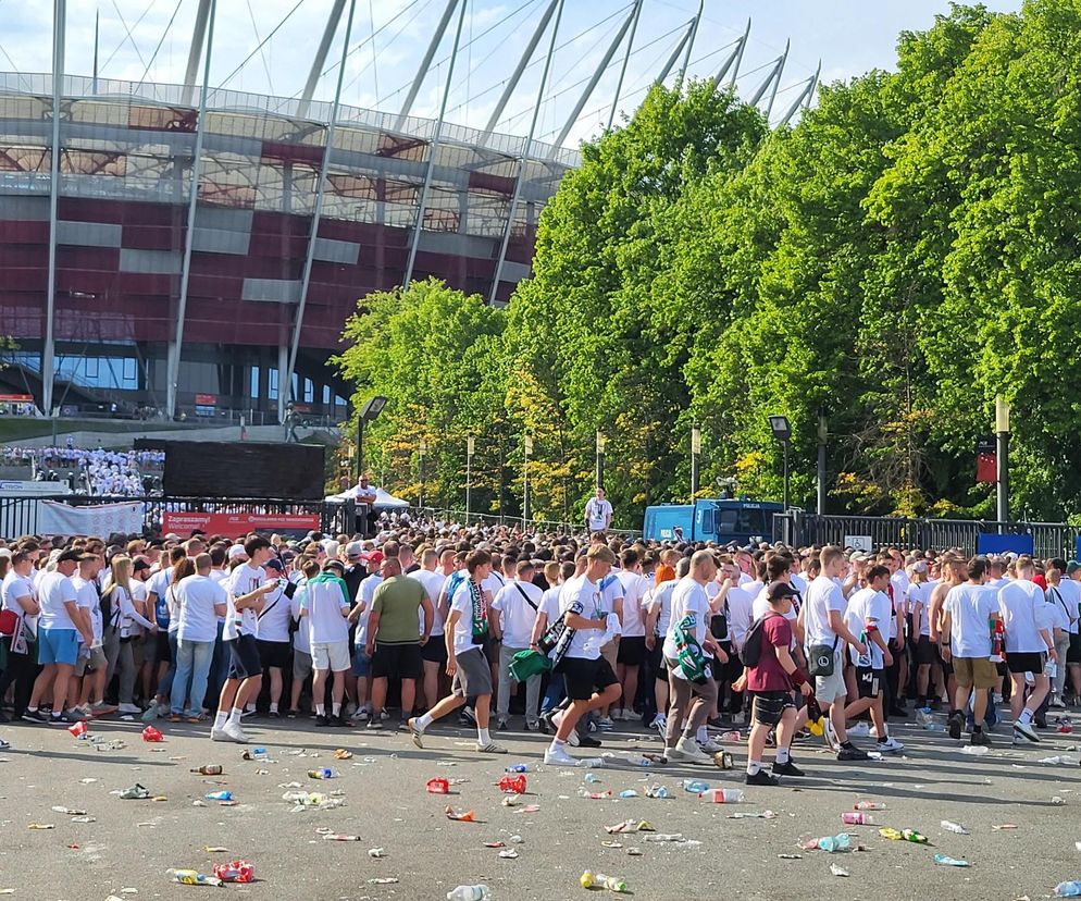 Kibice na meczu Pogoń - Legia