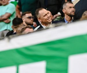 Karol Nawrocki na meczu Lechia Gdańsk - Motor Lublin. Prezydent poszedł do młyna! 