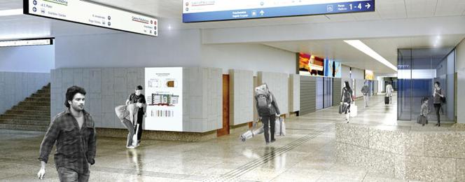 Nowy Dworzec Centralny - jasne i przyjazne przejścia podziemne oraz galerie