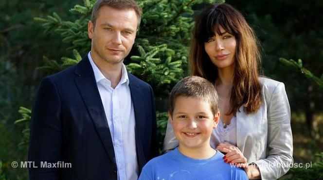  M jak miłość. Piotruś (Hubert Zduniak), Edyta (Ewa Bukowska), Andrzej Budzyński (Krystian Wieczorek)