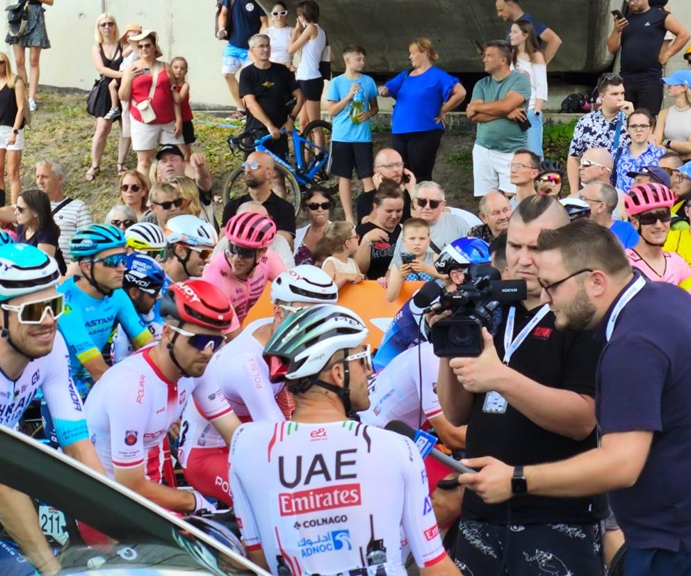 Tour de Pologne w Katowicach. Kolarze bawią się z kibicami