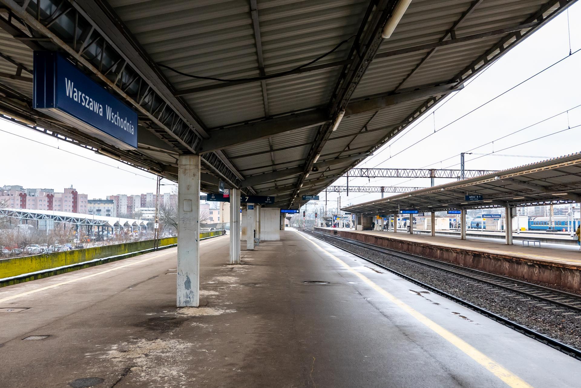 Dworzec PKP Warszawa Wschodnia przed przebudową w ramach remontu linii średnicowej