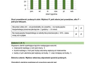 Egzamin ósmoklasisty matematyka 2024