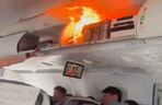 Pożar w samolocie pełnym ludzi! Płomienie buchały tuż nad głowami