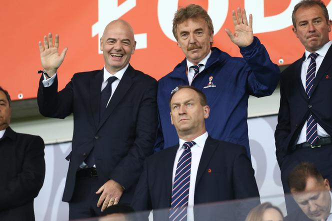 Zbigniew Boniek z prezydentem FIFA - Giannim Infantino