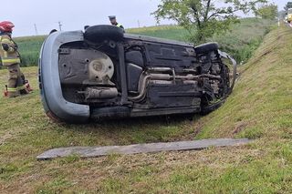 Pijany Ukrainiec dachował pod Legnicą. Spanikował na widok policji