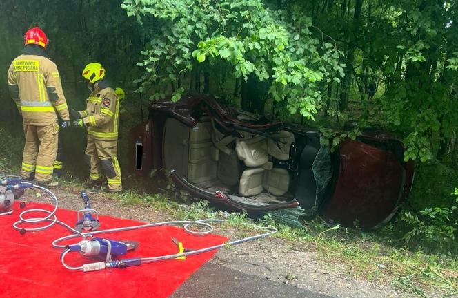 Wypadek w Hołubli w powiecie siedleckim