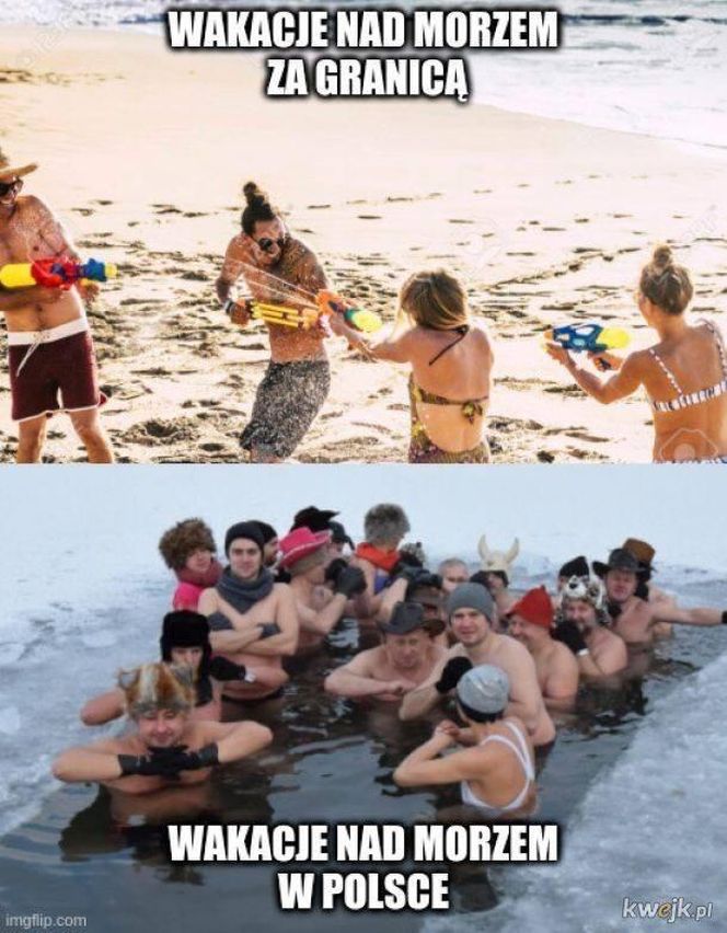 Najlepsze memy o wakacjach nad polskim morzem