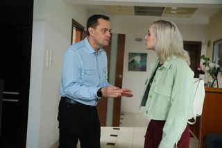 Na Wspólnej odc. 3434. Nina (Liliana Jakubowska), Sławek (Mariusz Słupiński)