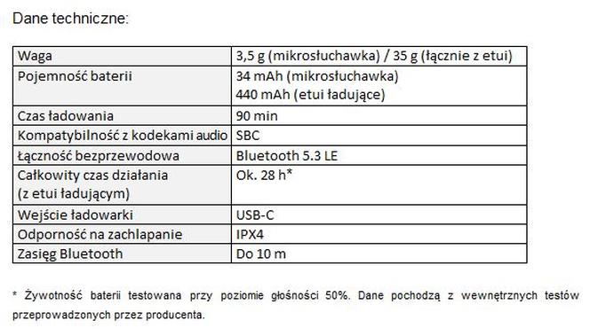 Dane techniczne Xiaomi