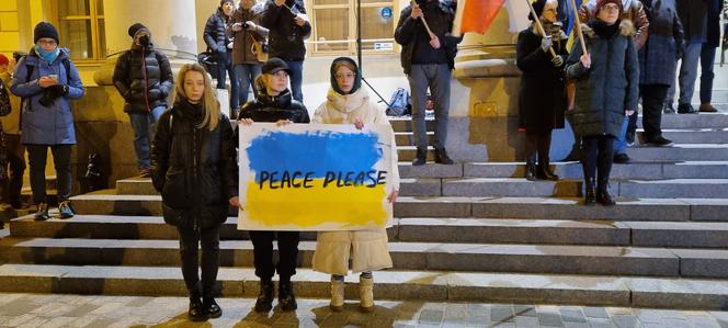 Lublin: protest wobec rosyjskiej agresji na Ukrainę