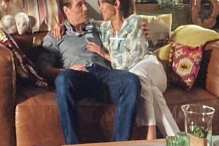 M jak miłość nowy sezon. Aneta (Ilona Janyst), Olek (Maurycy Popiel) na planie