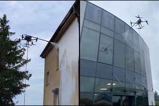 Unosi się w powietrzu i pluje pianą na elewację. Sprawdź, jak wyczyścić dom bez rusztowań 
