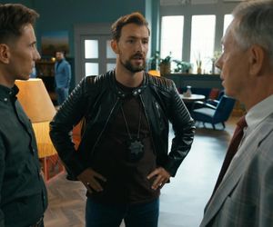 	Barwy szczęścia odc. 3125. Tomasz Kępski (Jakub Sokołowski), Henryk (Zbigniew Suszyński), Marcin Kodur (Oskar Stoczyński)