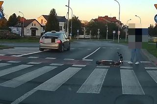 Groza na pasach w Rzeszowie! Ominął auto i wjechał w człowieka na hulajnodze
