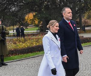 Marta Nawrocka w czasie obchodów Narodowego Święta Niepodległości