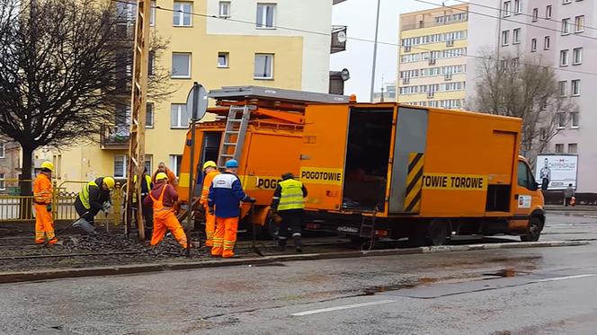 Wykolejenie tramwaju na ul. Dubois