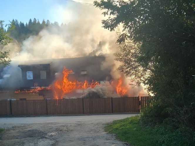 Pożar pensjonatu w Wiśle