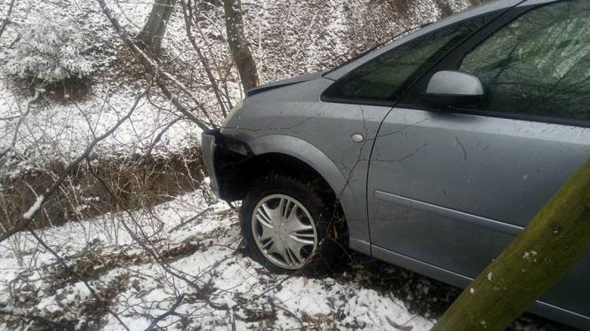 Jak do tego doszło? Samochód zmierzał prosto do potoku!