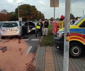 Wypadek w na ulicy Estkowskiego w Lesznie