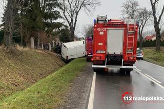 Poważny wypadek w Racławicach, lądował śmigłowiec LPR. Droga całkowicie zablokowana