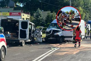 Wypadek dwóch busów w Izbicy! Siedem osób zostało rannych