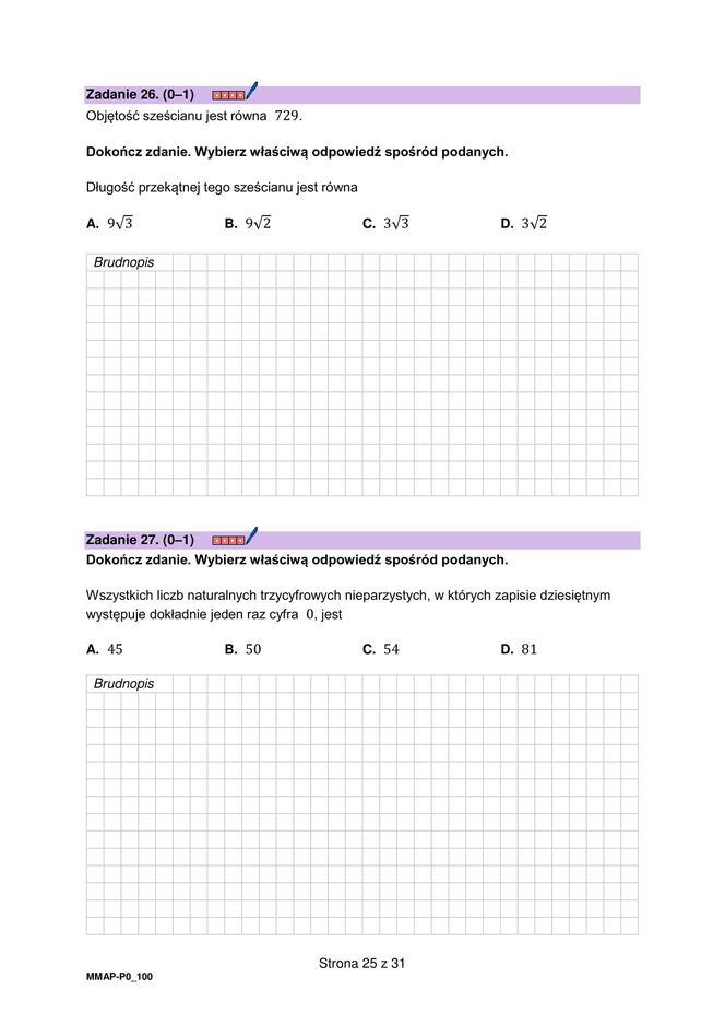 Matura 2025: matematyka 6.05.2025. Arkusze CKE i odpowiedzi. Poziom podstawowy 1 i 2 część [Formuła 2023]