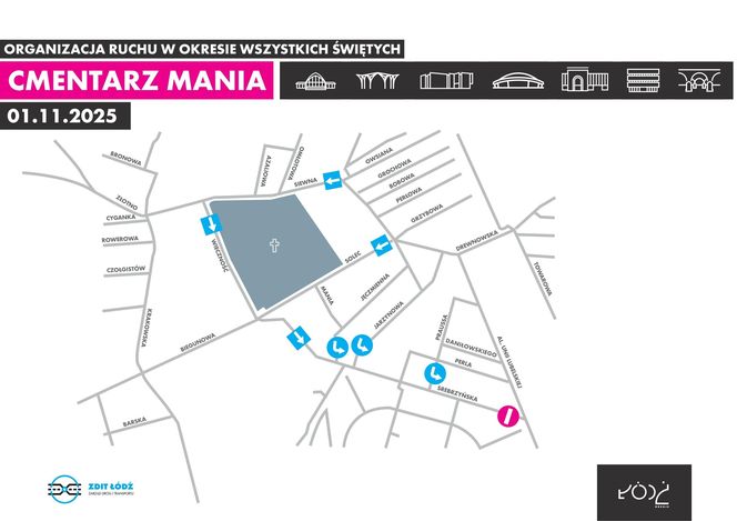 Jak dojechać na łódzkie cmentarze. Wszystkich Świętych 2025