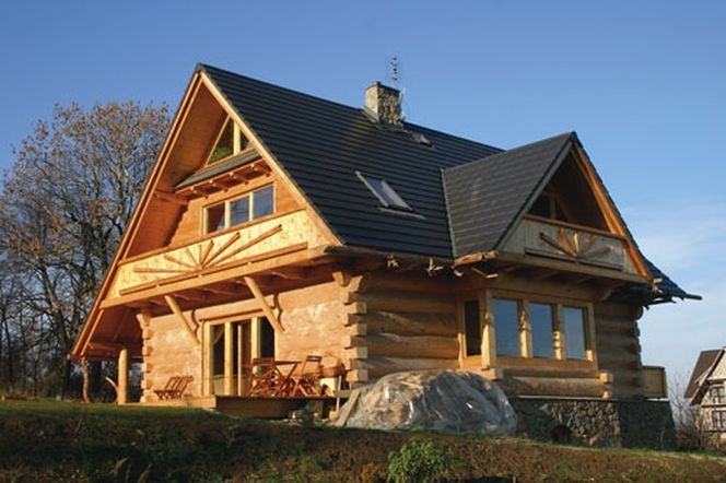 Zdjęcia domu z bali