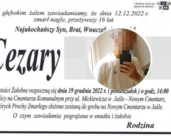 Tragiczna śmierć Cezarego. Wiadomo, kiedy 16-latka pożegnają bliscy [GALERIA]