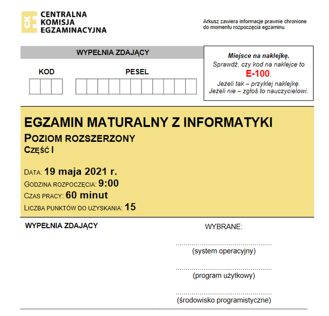 informatyka matura