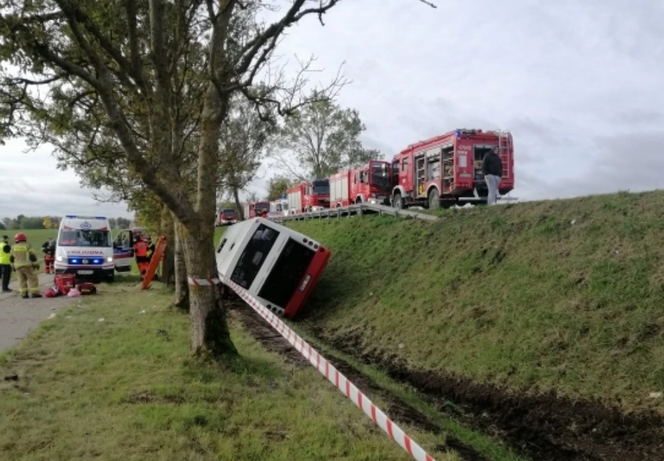 Wypadek autobusu z dziećmi! Są ranni [ZDJĘCIA]