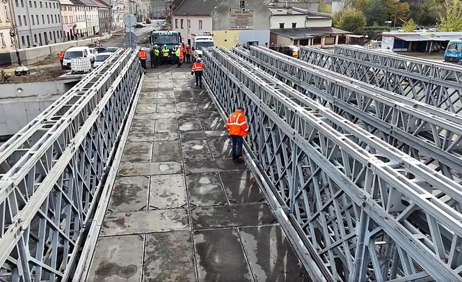 Otwarcie mostu tymczasowego w Głuchołazach