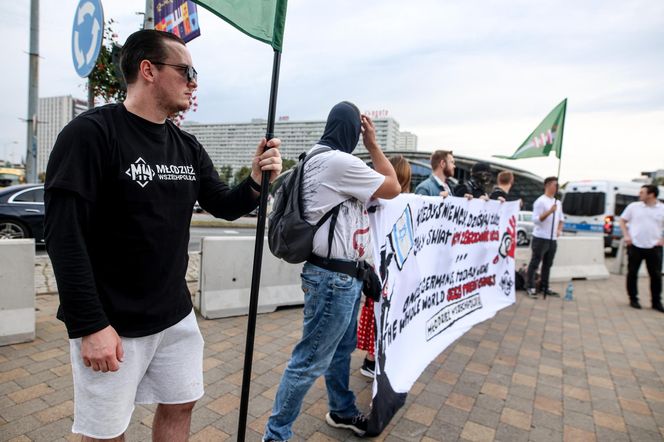Protesty przed Polska - Izrael na Eurobasket 2025
