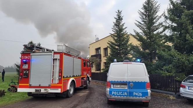 Pożar hali magazynowej w Gostyni ZDJĘCIA