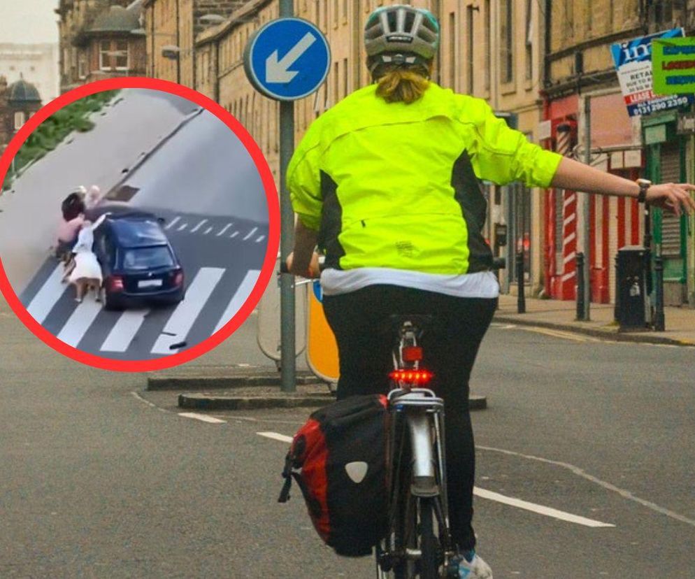 Dramatyczne sceny w Sopocie. Rowerzystka uwięziona pod samochodem. Ludzie podnosili auto