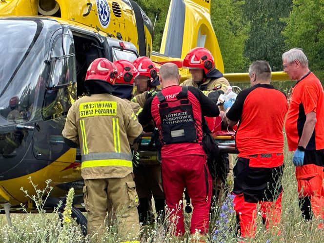 Dramat na Bielanach. Nastolatek wywrócił się na rowerze. W akcji śmigłowiec LPR