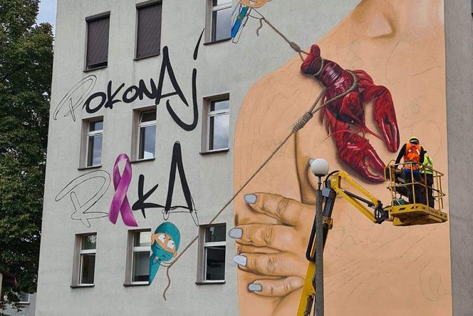 Mural na Zagłębiowskim Centrum Onkologii